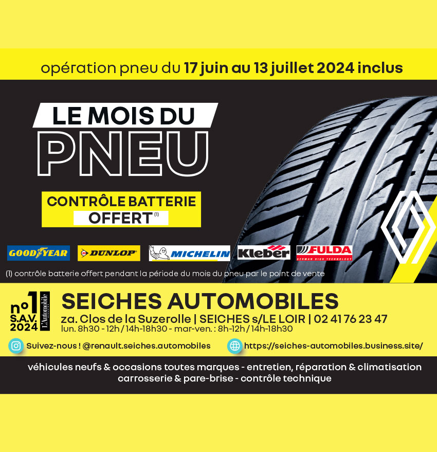 Promotion pneus garge Renault Seiches-sur-le-Loir